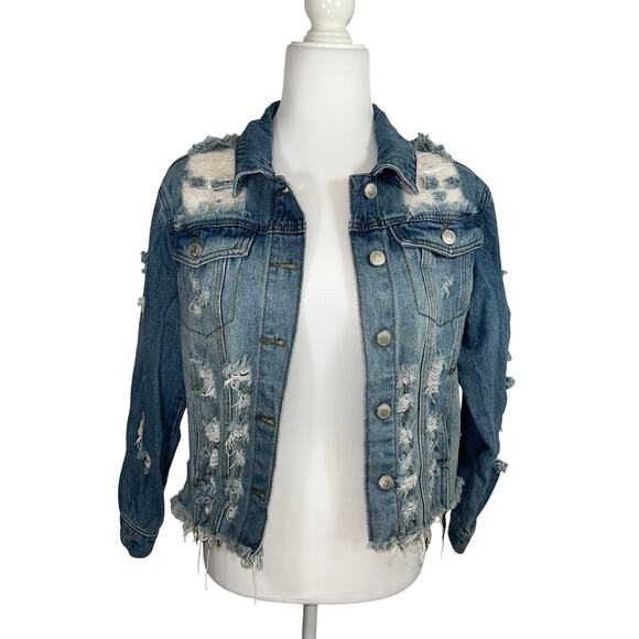 Thrill Jeans Denim Cutout Women’s Jacket - Picture 1 of 10